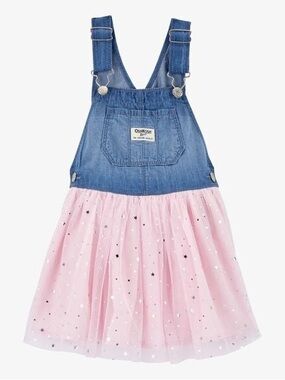 OshKosh B'gosh Light Pink Toddler Dress with Denim Trim